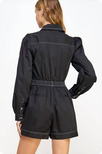 Strut & Bolt Reighlee Romper in black - women's pants - alternate view