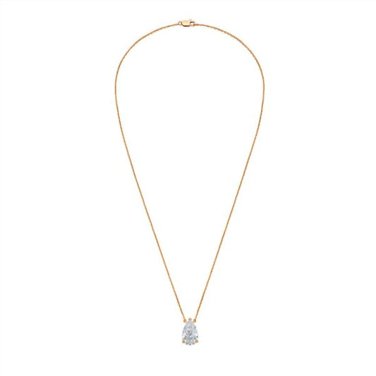 Diana M Jewels - 15.00 Cts Lab Grown Pear East West Diamond Pendant Necklace