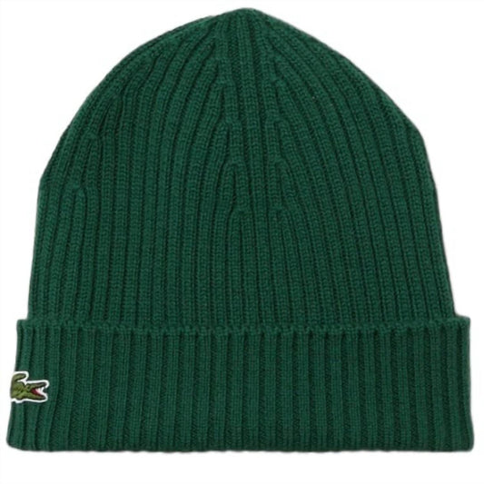 Lacoste - UNISEX RIBBED WOOL BEANIE