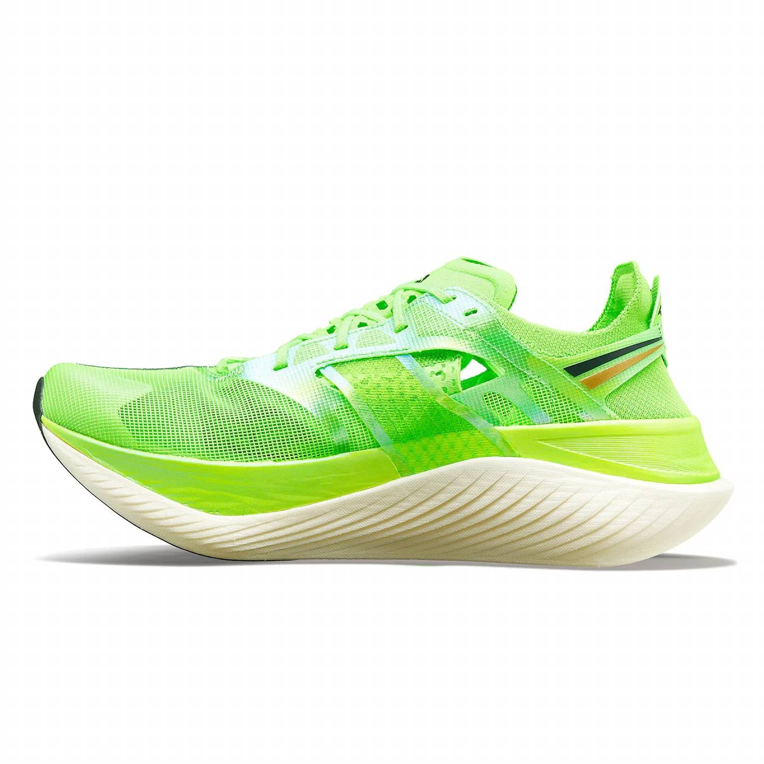 SAUCONY Women's Endorphin Elite Running Shoes in slime vert - women's shoe - alternate view
