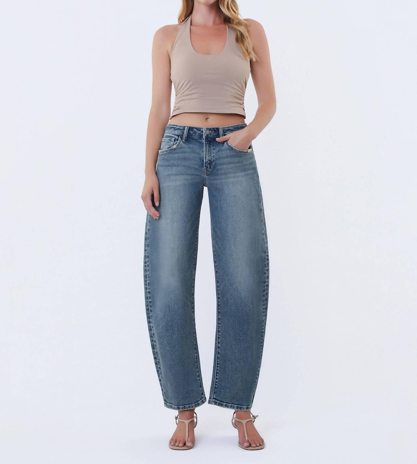 Flying Monkey - High Rise Slim Barrel Jeans
