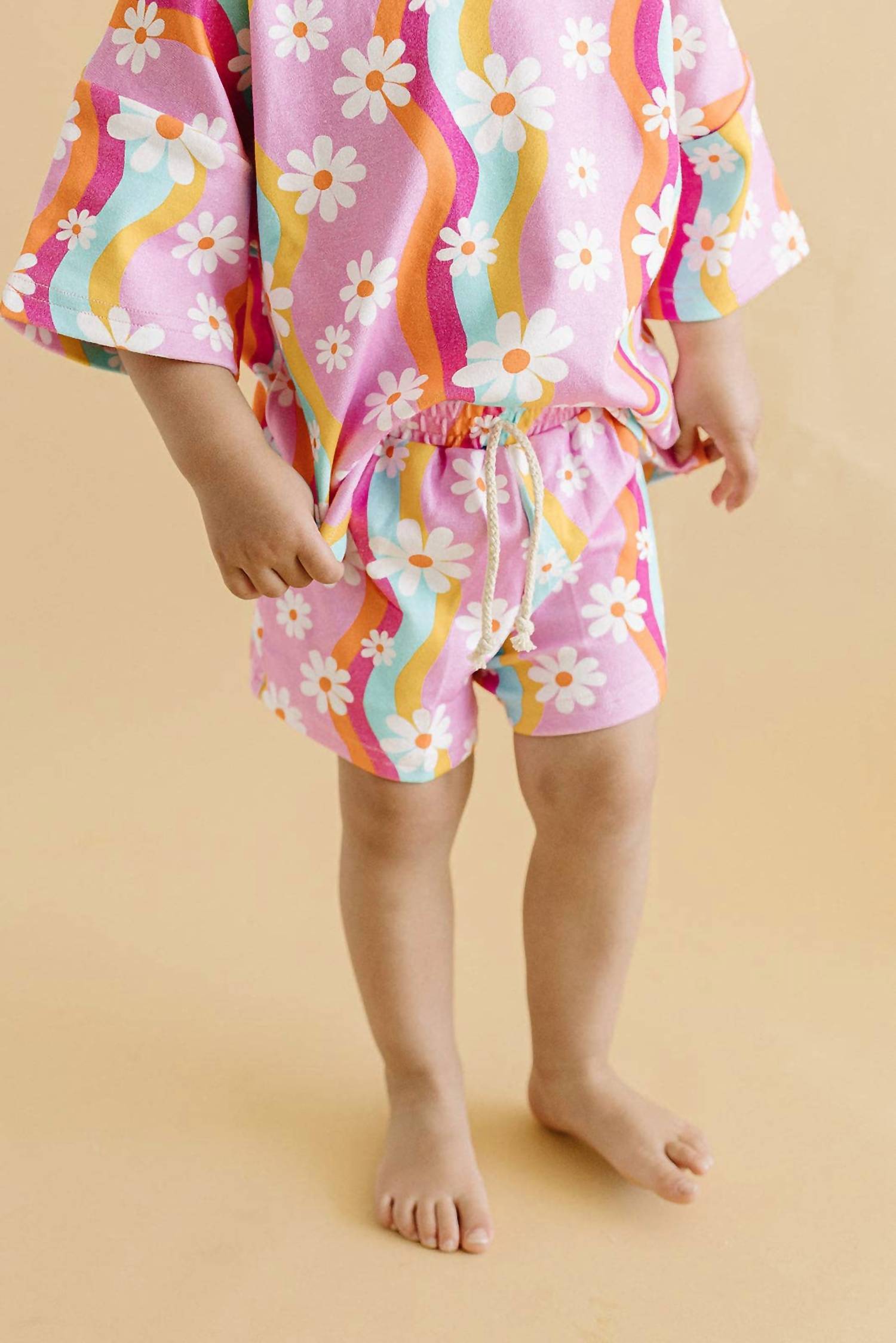 Lucky Panda Kids - Kids Groovy Daisy Short Set