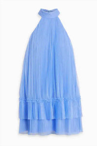 Monique Lhuillier - Hyacinth Tiered Pleated Tulle Mini Dress