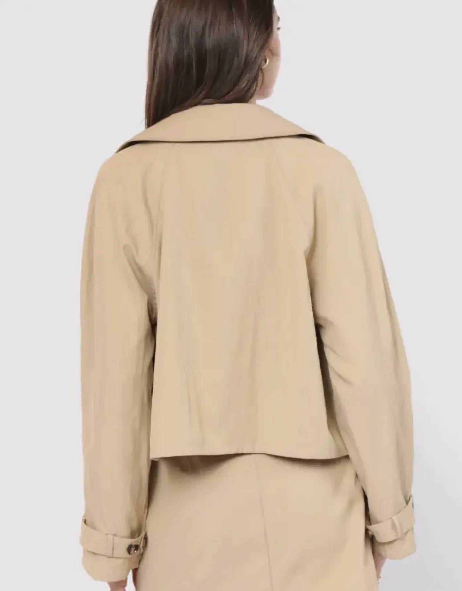 Sadie & Sage - Something Secret Cropped Trench Jacket