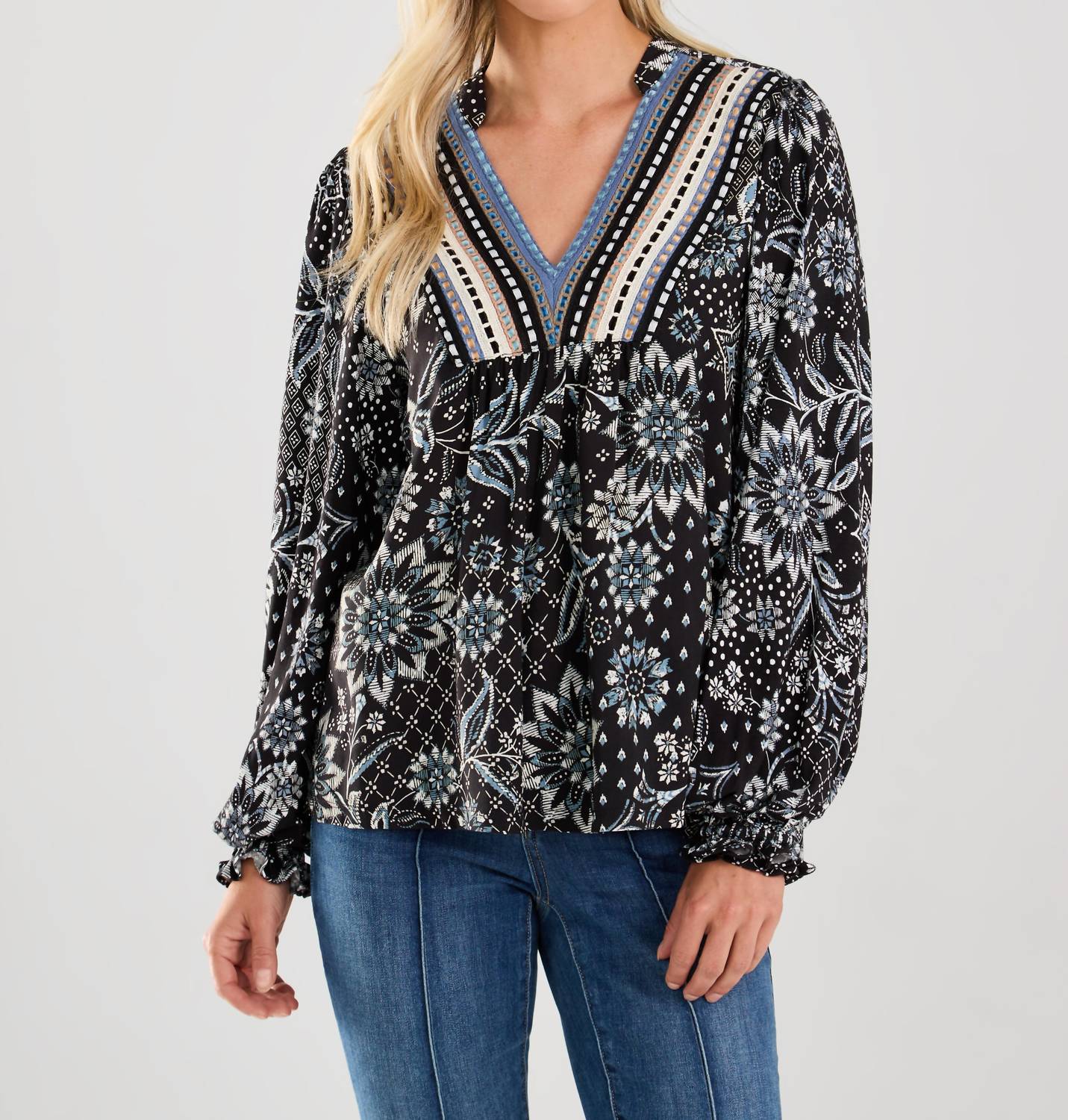 Fdj - Spiro print knit top