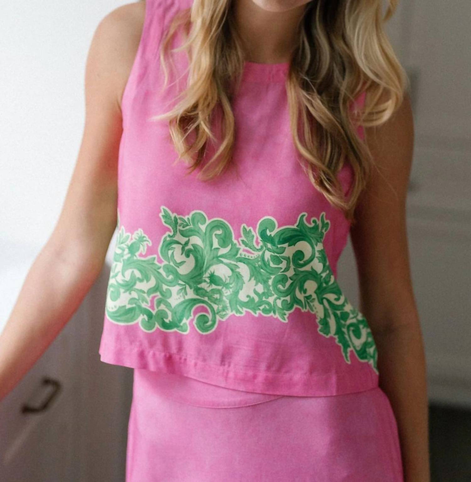 Briton Court - Summer Lattice Boxy Top