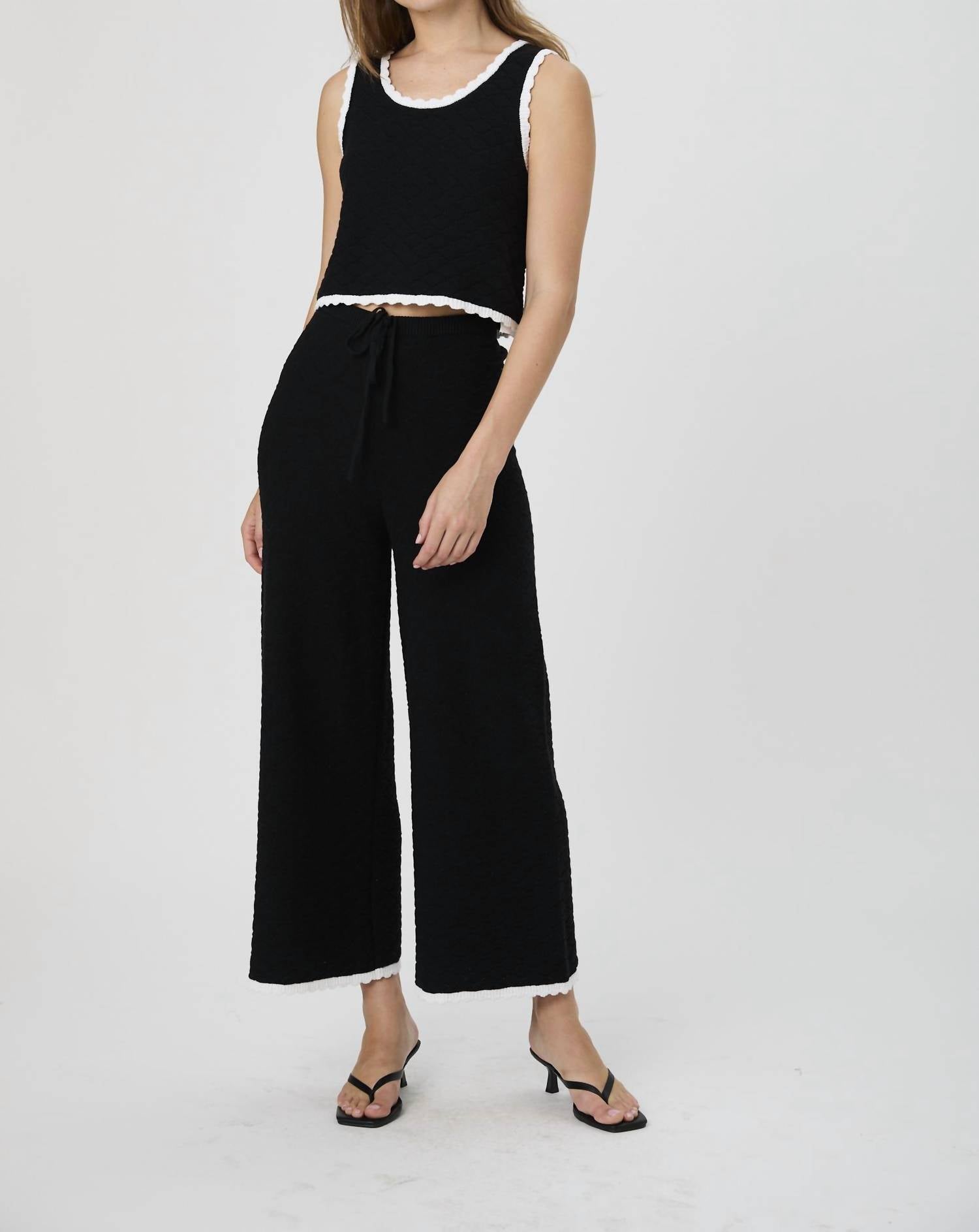 French Connection - Teddy Diamond Knit Pants