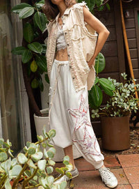Pol - Oversized Sleeveless Crochet Lace Vest