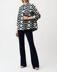 Joseph Ribkoff - Geometric Jacquard Trapeze Jacket