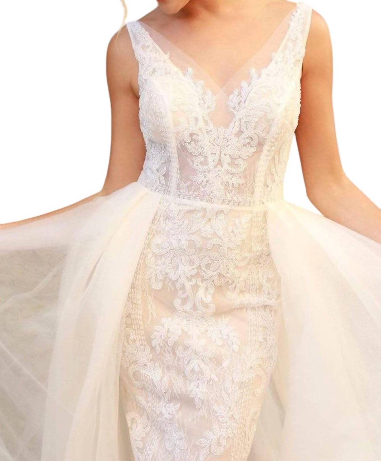 Nox Anabel - Lace Applique A-Line Dress