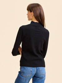 Mille - Carmela Pointelle Turtleneck Top