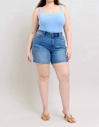 Judy Blue - Mid Length Shorts - Plus