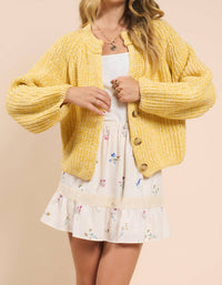 Sadie & Sage - Sunroof Half Buttoned Cardigan