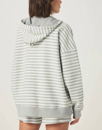 Splendid - Stripe Terry Zip Up Hoodie