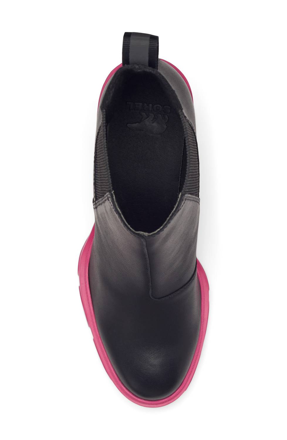 SOREL Women's Brex Waterproof Platform Block Heel Chelsea Boot in black cactus pink - women's shoe - view 4