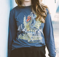 Rowdy Sprout - Kids Rolling Stones Organic Long Sleeve Tee