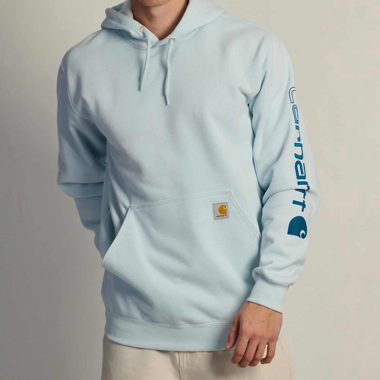 carhartt Men's Iconic Logo Sweatshirt in grey - women's top