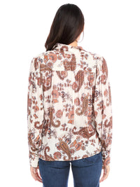Fifteen Twenty - Shirred Button Up Blouse