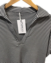 Hello Nite - Women's Brushed Polo Collar Top