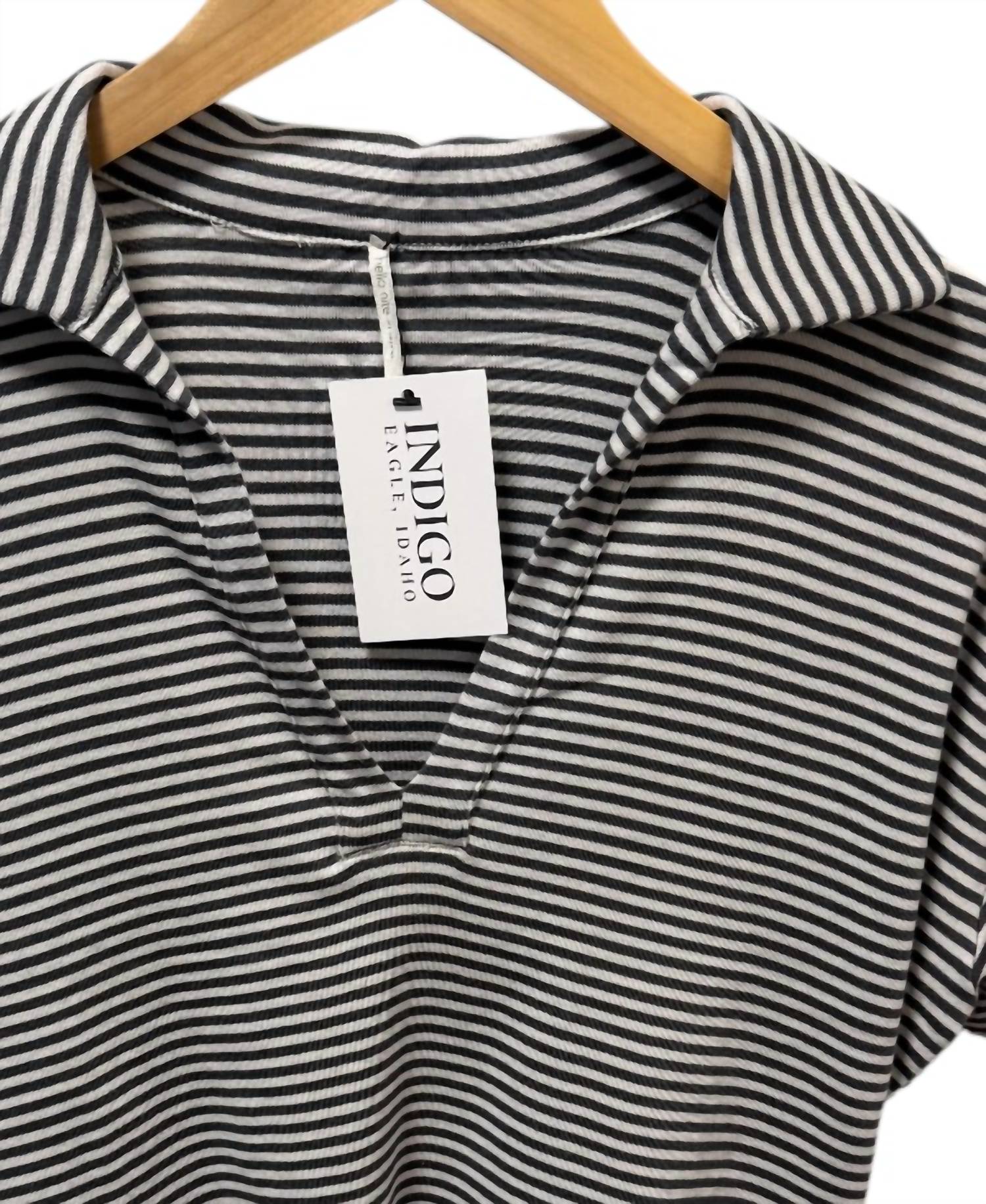 Hello Nite - Women's Brushed Polo Collar Top