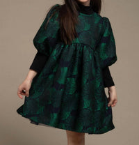 Petite Hailey - JACQUARD BALLOON DRESS