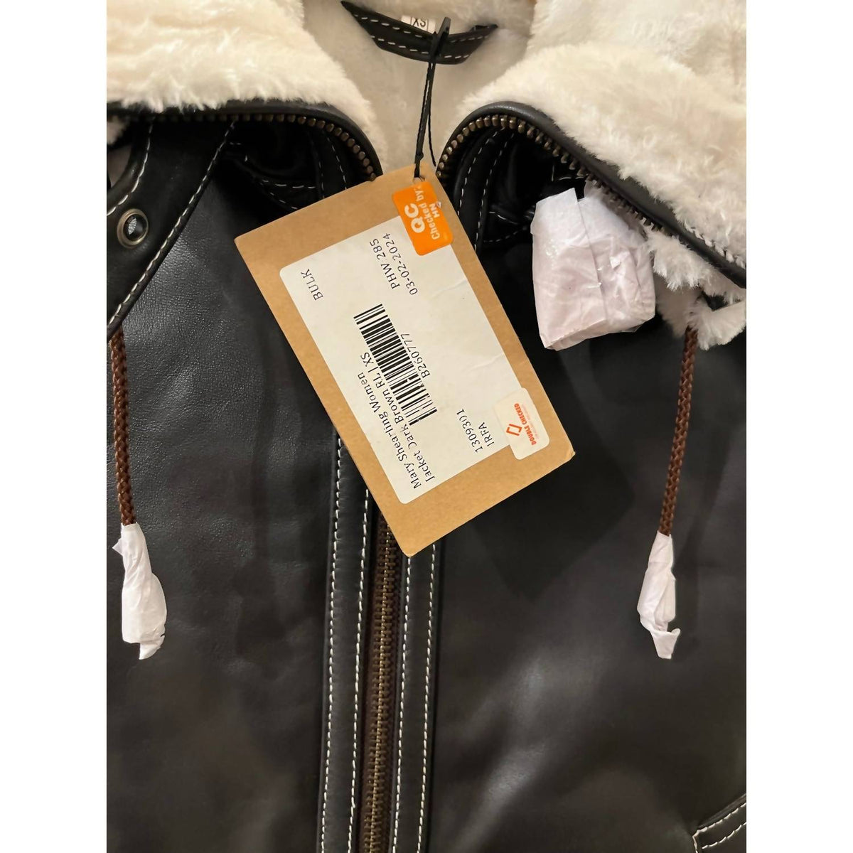 Decrum - Women's Genuine Leather Shearling Jacket