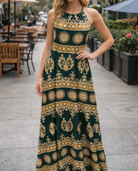 KLd. Signature Signature maxi dress in green - women's dress