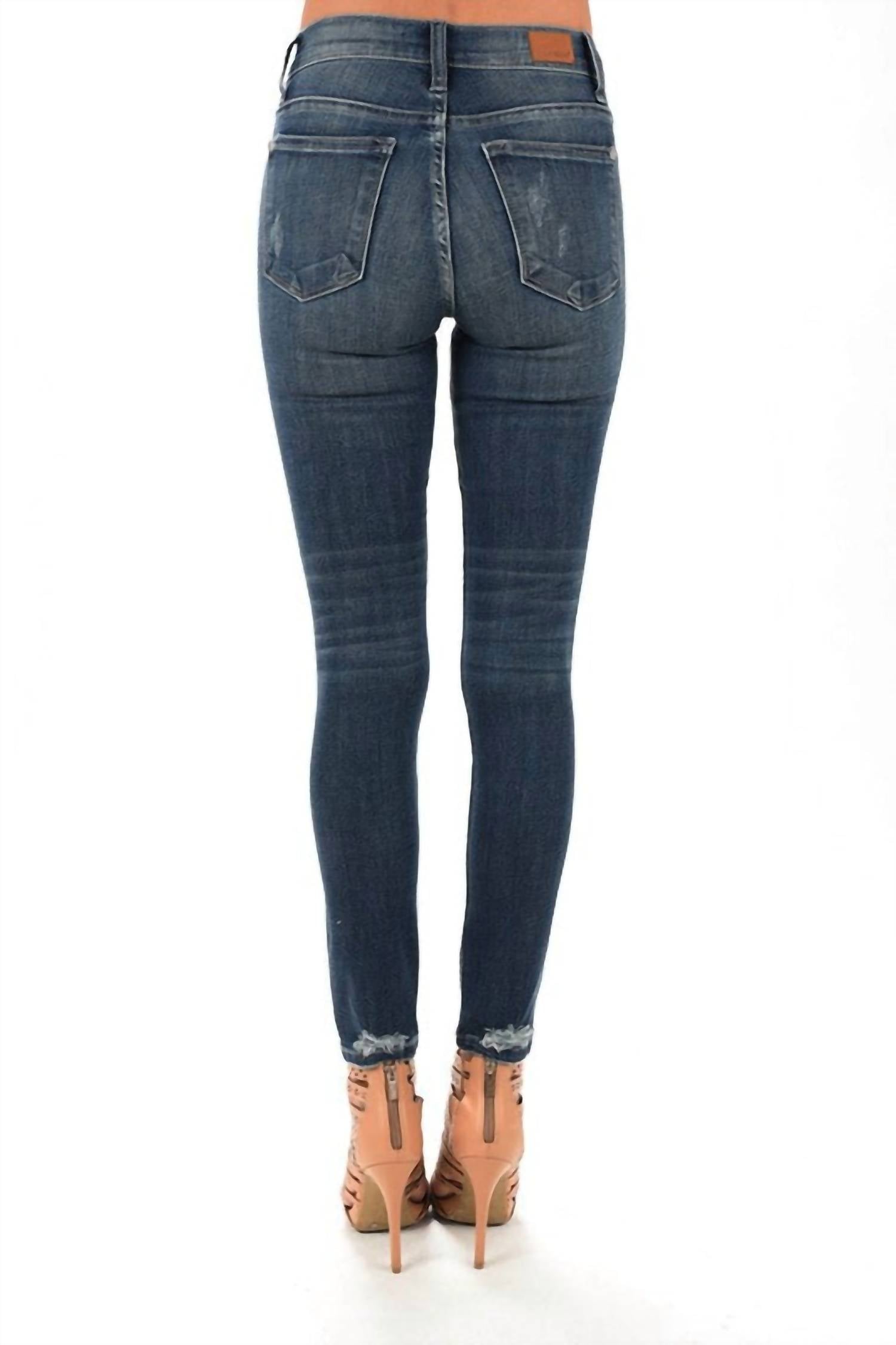 Judy Blue - Bootyfull Destroyed Patch Skinny Jean - Plus
