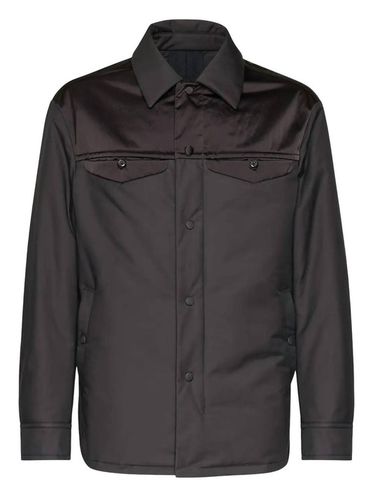 Salvatore Ferragamo - Men's Satin Panel Shirt Jacket