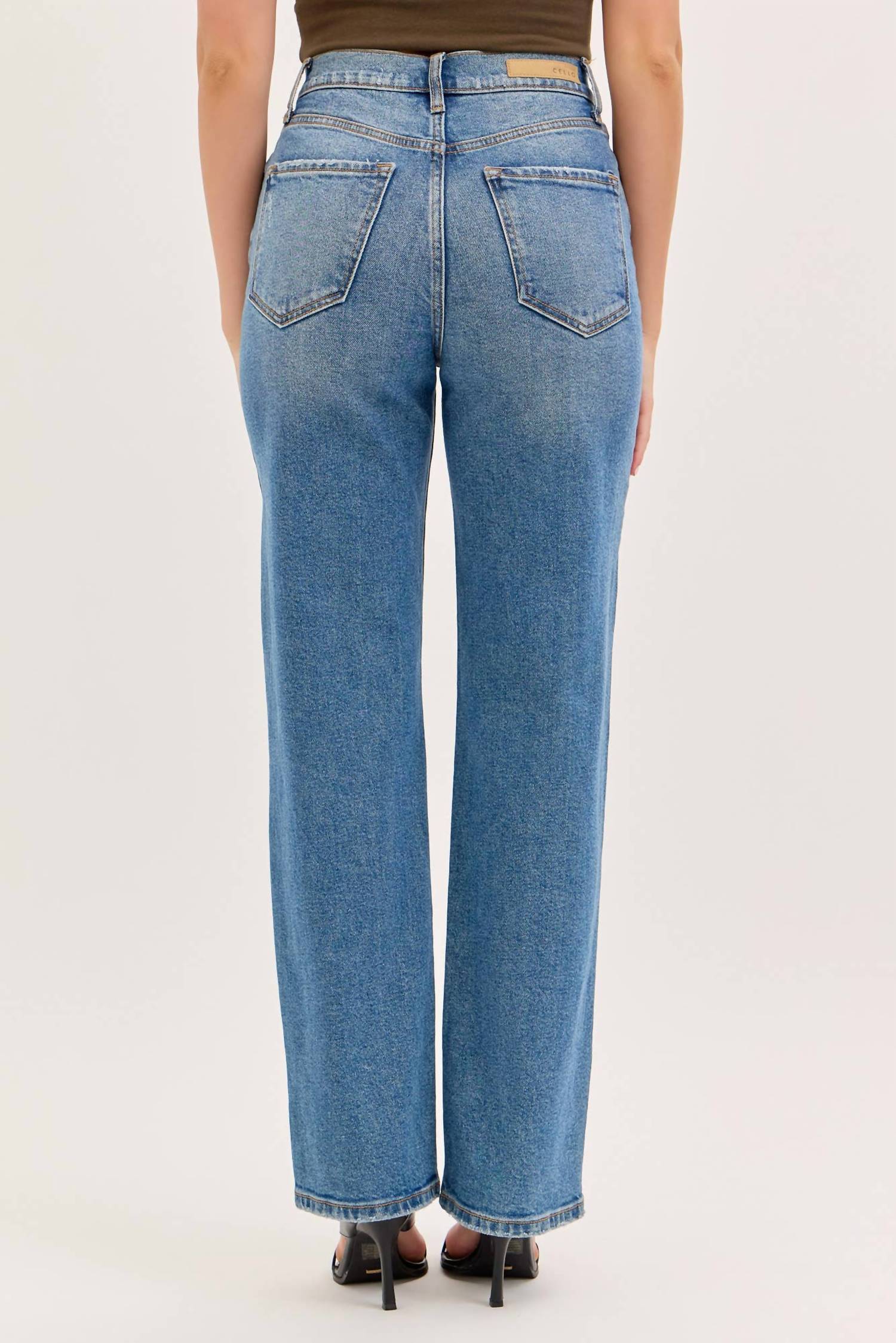 Cello - Paisley High Rise Dad Jeans
