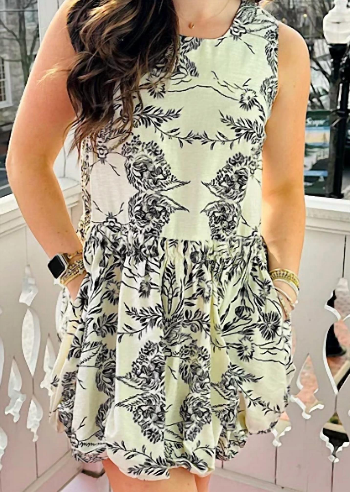Joy Joy - Inkblossom Bubbles Hem Dress