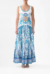 Camilla - Jersey Tank Dress With Contrast Skirt