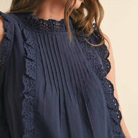 Wishlist - Darling Eyelet Ruffle Top