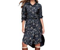 ARIAT Culham Midi Shirt Dress in blue - women's dress