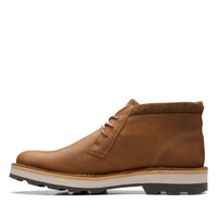 Clarks Men's Corston Waterproof Boot in brown leather - men's boots - view 5