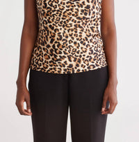 Renee C - Print Satin Cowlneck Top