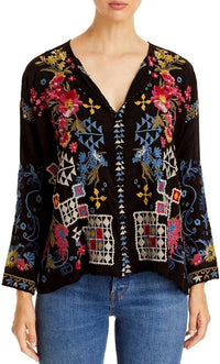 Johnny Was - Sybil V Neck Embroidered Blouse