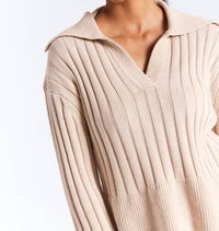 Brodie Cashmere - Rib Stitch Collar Top
