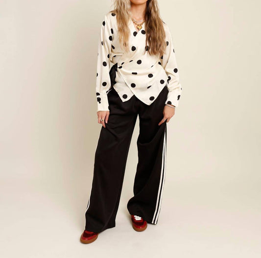 Ina Fashion - Spot On Wrap Long Sleeve Top