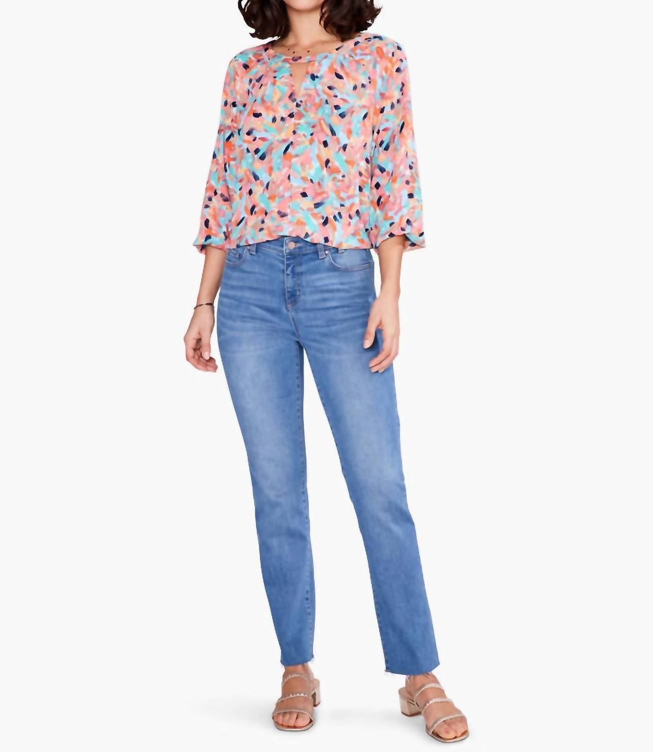 Nic + Zoe - Posey Punchy Petals Blouse