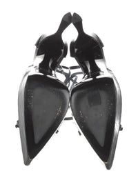 Arielle Baron - Preloved Women's Leather Embossed D'orsay Pumps