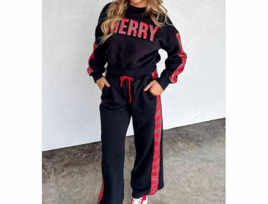 Blakely - Merry Plaid Sweatsuit Set