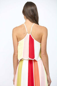 Fate - Color Block Halter Top
