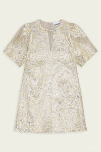 Ganni - Metallic A-line Mini Dress