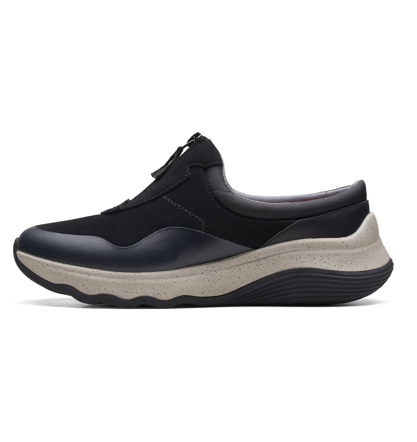 Clarks Women's Jaunt Way Clog in black suede - women's shoe - alternate view