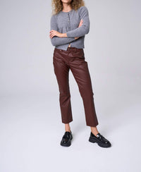 sneak peek Slim Straight Coated Jeans in berry - women's jeans