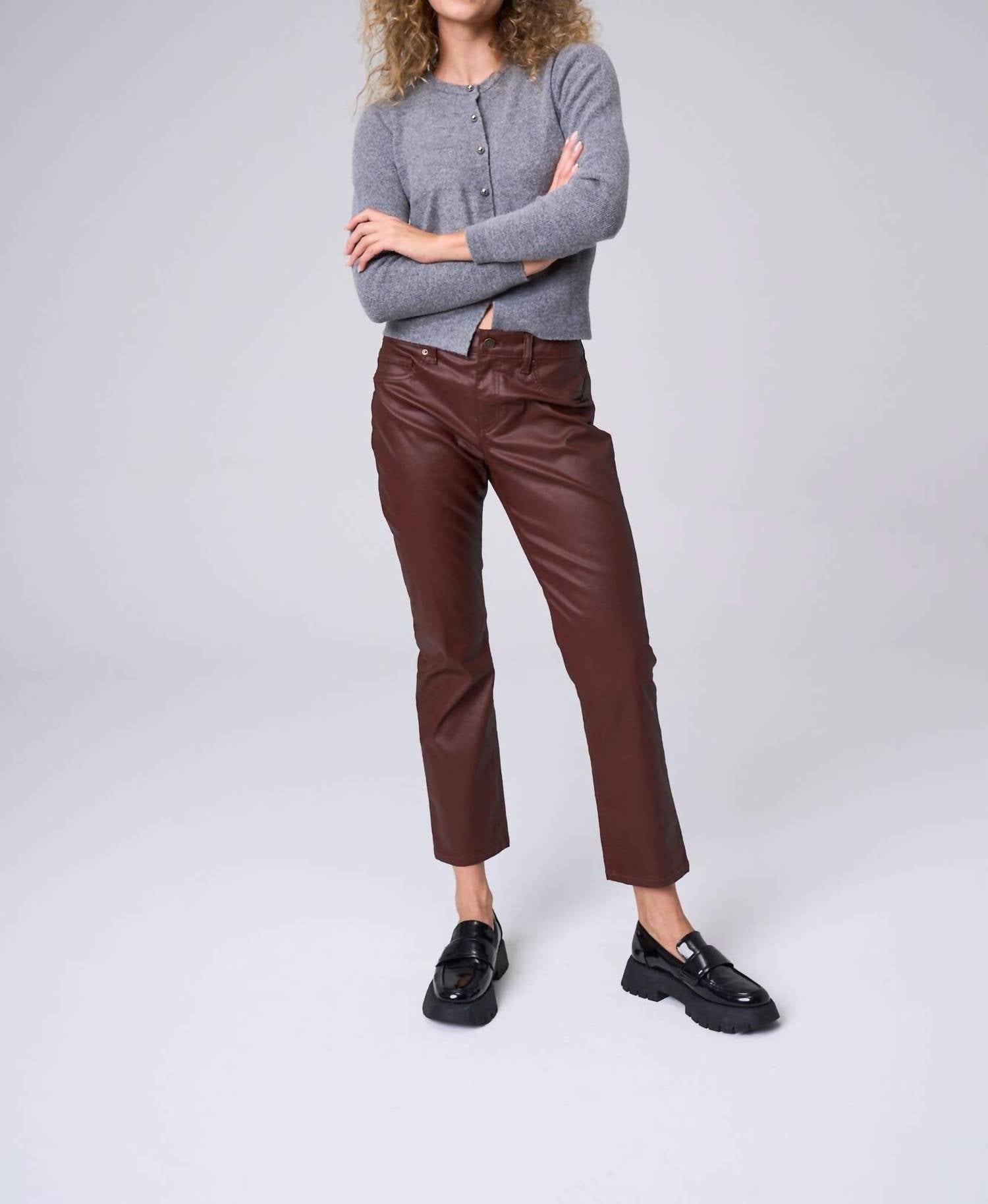 sneak peek Slim Straight Coated Jeans in berry - women's jeans