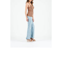 LUCCA Couture Kelsie Drape Cami in acorn - women's shirt - alternate view