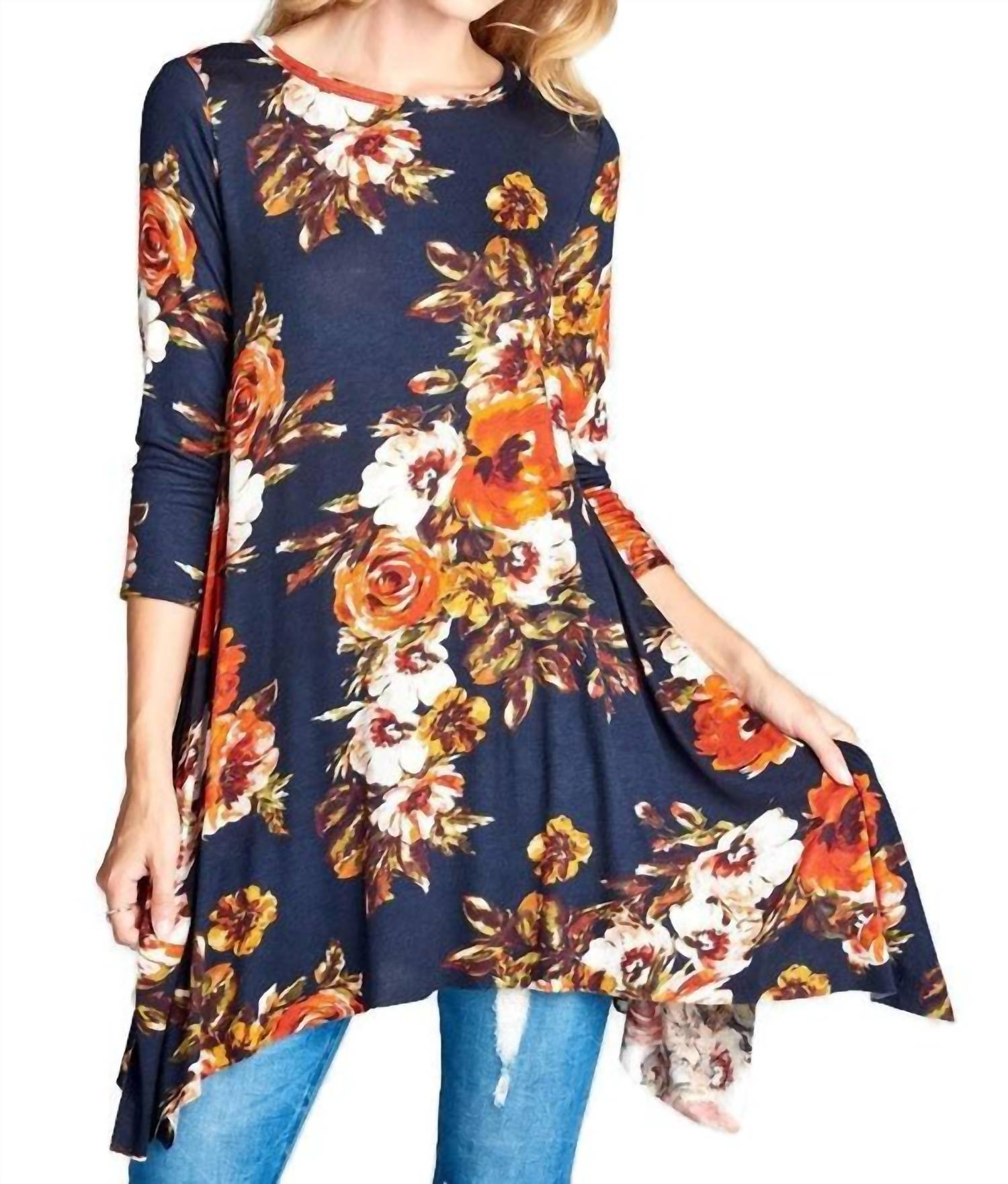 Oddi - Blooming Beauty Floral Swing Top