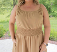 BLUE LEOPARD Storybook Charm Sleeveless Romper in brown - women's pants - detail view